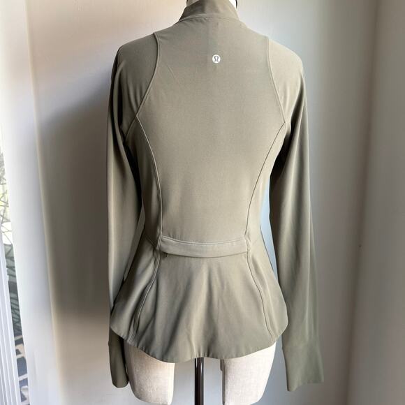 Lululemon 'The Ease' Olive Green Full Zip Jacket Women’s Size 8 - Picture 5 of 8